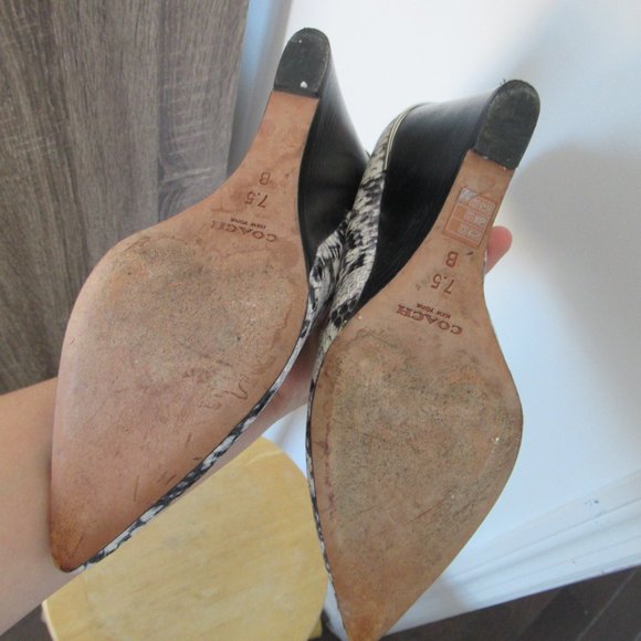 Coach Orchard Graphic Print Snake Wedges size 7.5 - Picture 3 of 3